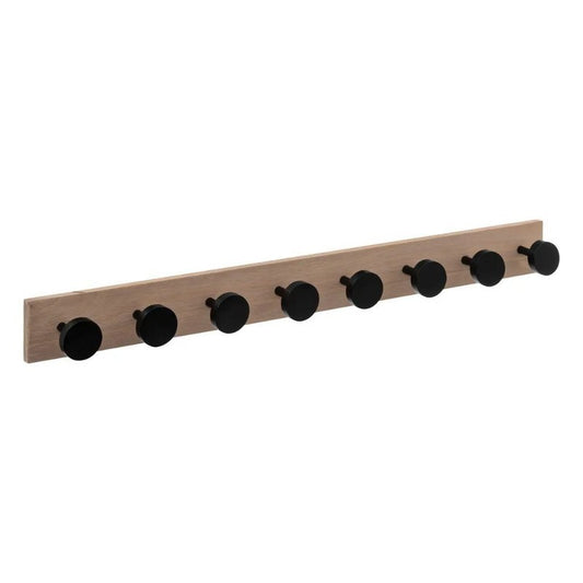 Holzbügel mit 8 schwarzen Haken