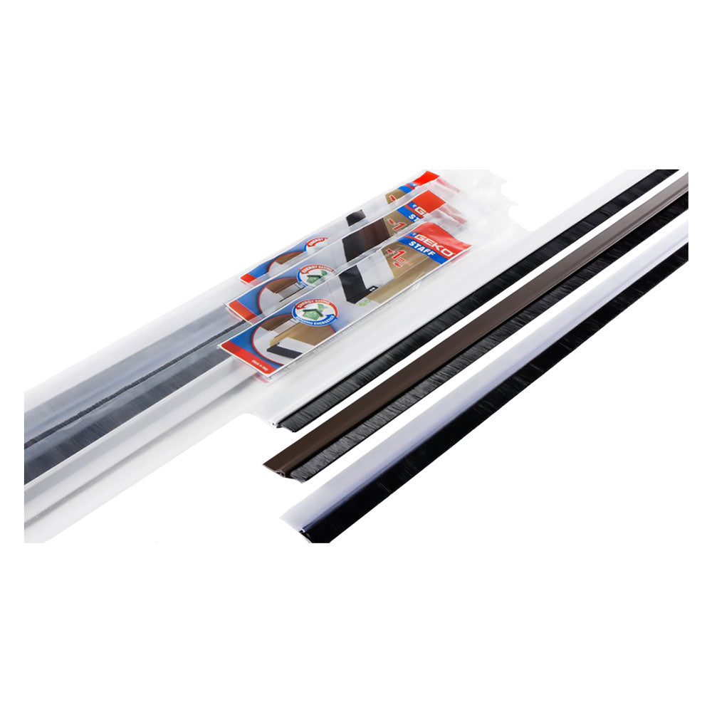 Transparent draft excluder with toothbrush 100 cm