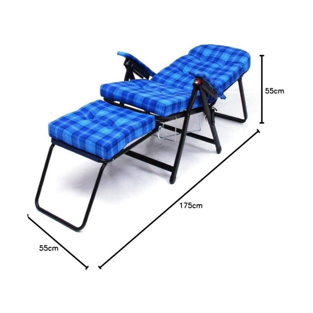 Straio Karina blue with adjustable backrest and anatomical cushion 68x68x110h cm