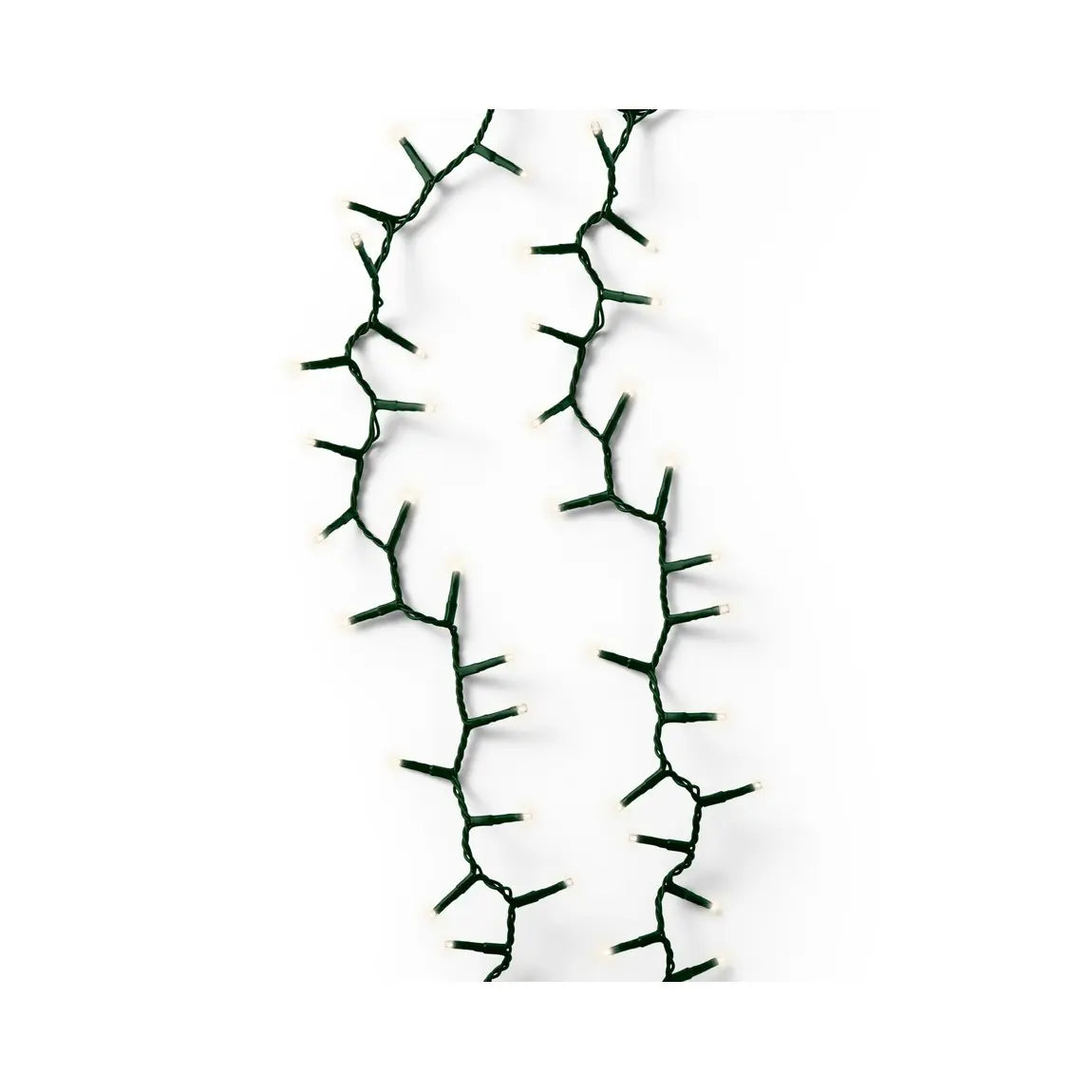 Catena luminosa LED Compact Light verde e bianco caldo da esterno 60 m