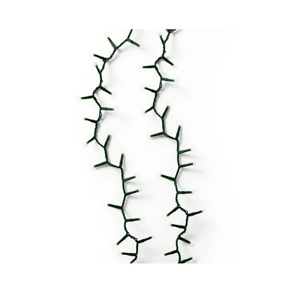 Catena luminosa LED Compact Light verde e bianco caldo da esterno 60 m