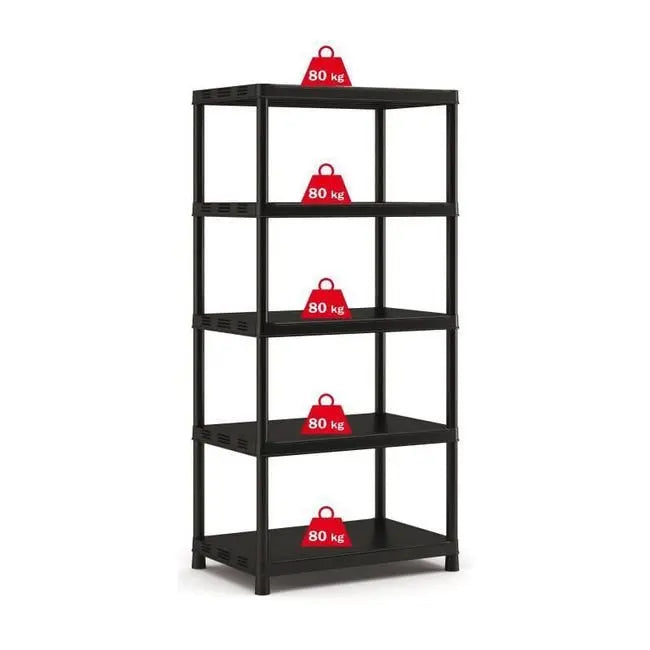 Kis Estante XL 5 estantes negro 90x60x187 h