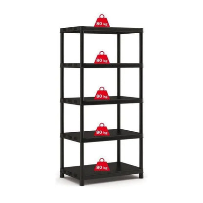 Kis Estante XL 5 estantes negro 90x60x187 h