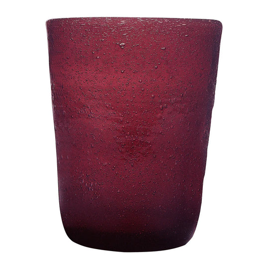 Originaler lila Erinnerungswasserbecher aus mundgeblasenem Glas, 0,25 l