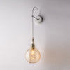 Applique in ferro e vetro ambra Pyrex, 1 luce – Goccia