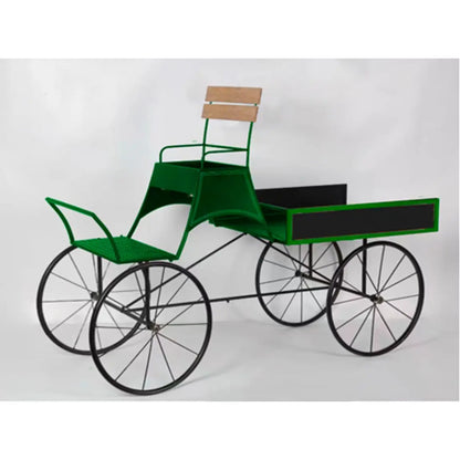 Calesse decorativo verde in ferro 168 × 69 × H121 cm