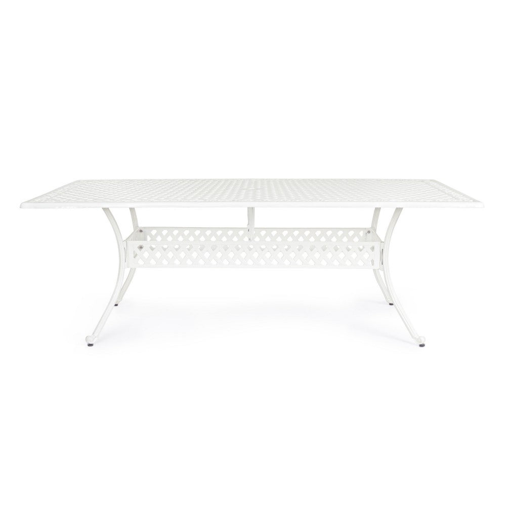 Tavolo da esterno Ivrea rettangolare bianco cm 107x 213