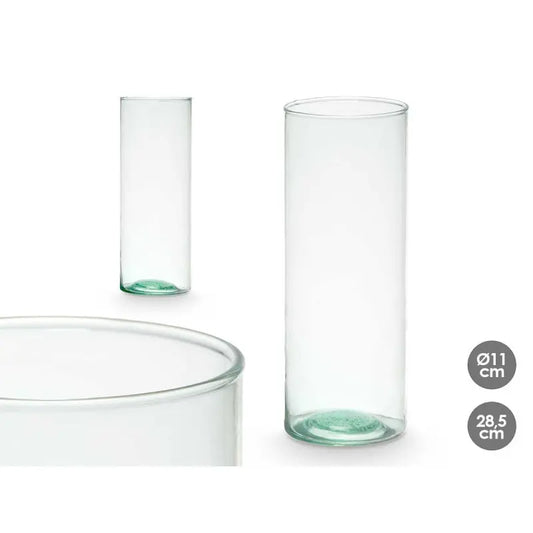 Vase aus recyceltem Glas Ø11x28,5h
