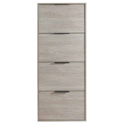 Zapatero 4 solapas roble rayado 65x25x147 cm h