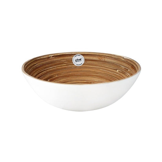 White bamboo salad bowl Ø 25 cm