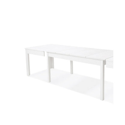 Tavolo allungabile in legno nobilitato bianco frassinato 160-320x90 cm