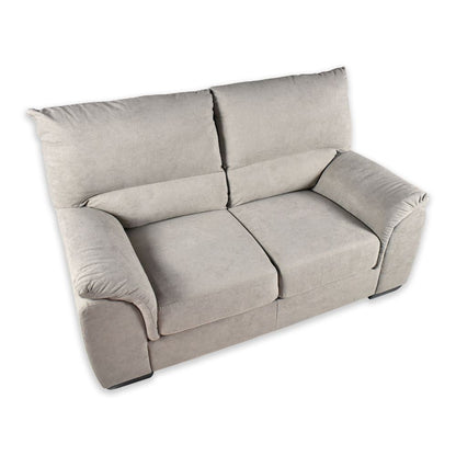 Divano 2 posti taupe 158x90x100 cm