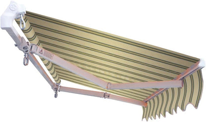 Beige/green reclining Panarea awning 300x250 cm