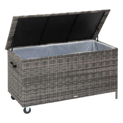 Baule aus geflochtetem Kunstharz in Schattenbraun - 600 Liter