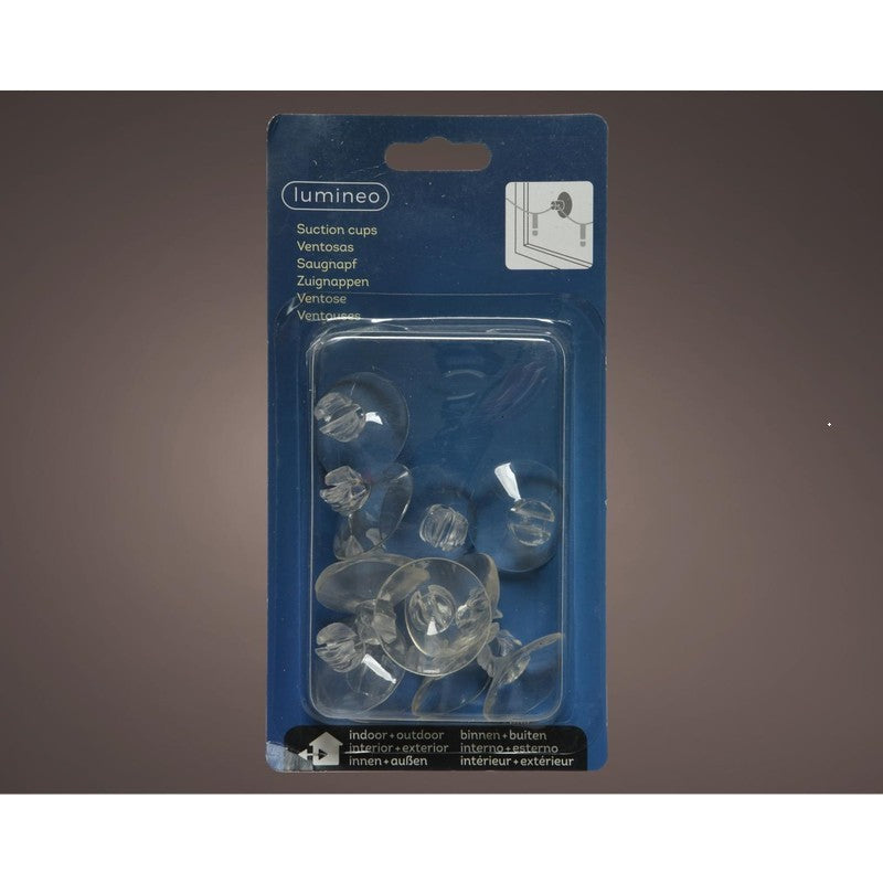 Set 12 ventose trasparenti 3.5 × 3.5 × 1.5 cm