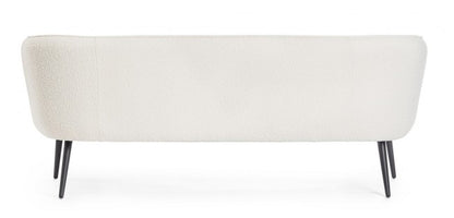 Divano 3 posti bianco boucle 175x70x68