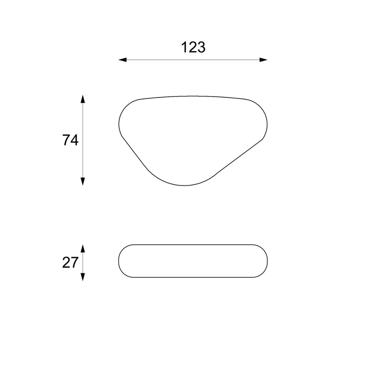 Tavolini moderno pietra beige cm 7 123 x h 27