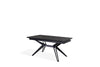 Tavolo Allungabile Nero Opaco con Gambe a H, 90x160-240x76 cm