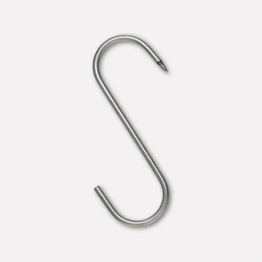 Set 6 pezzi gancio a S in acciaio inox 140x5 mm
