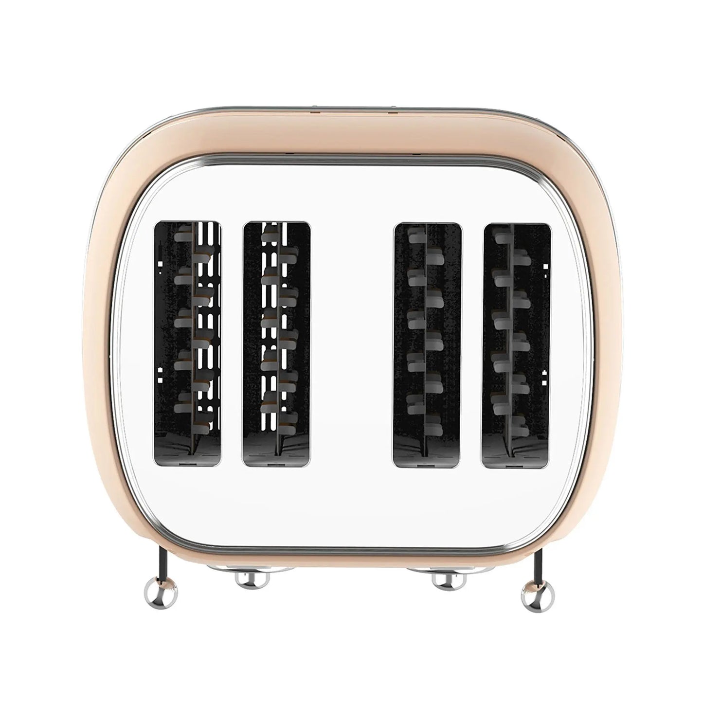 Tostadora retro beige 1500W 4 ranuras