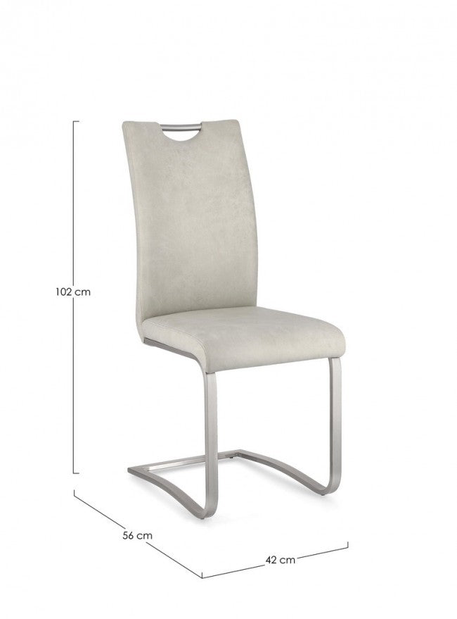 4x Sedia in ecopelle 42x56x102h