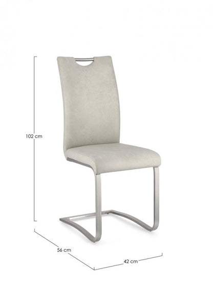 4x Sedia in ecopelle 42x56x102h