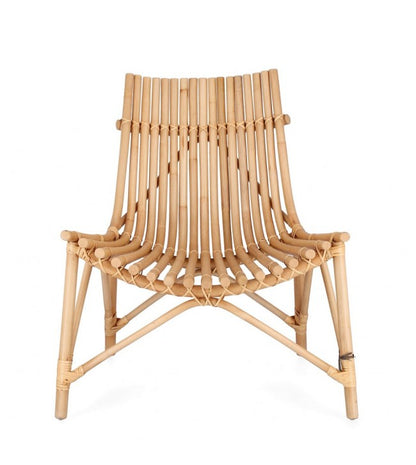 2x Sedia lounge naturale 77x80x84h