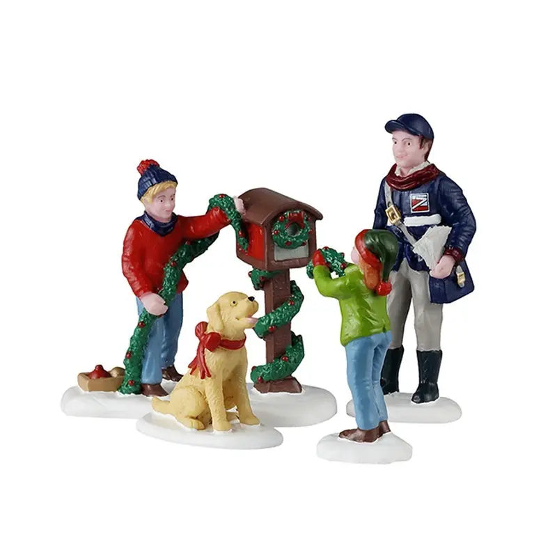 Lemax Mailbox Decorating – Bambini che decorano la cassetta delle lettere 3,7 x 12,6 x H6,7 cm