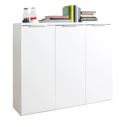 Mundi storage unit 3 doors lacquered white cm 120x35x102,30h composad