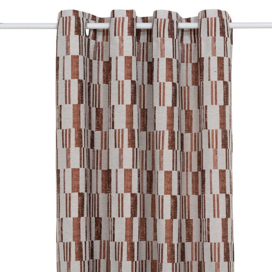 Cortina jacquard Leyna 140x260 cm en terracota
