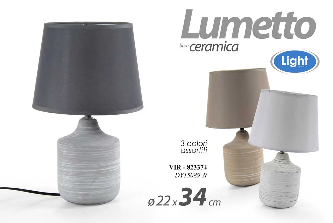 Lumetto con base in ceramica Ø22x34 - 1 pezzo assortito