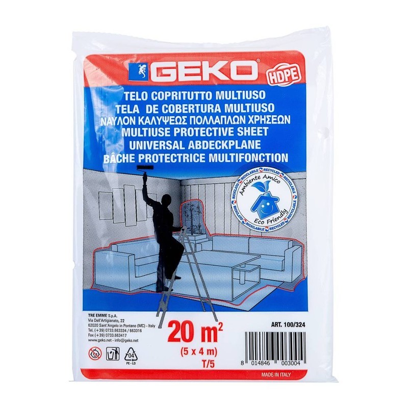 Transparente HDPE-Deckfolie 4 x 5 m