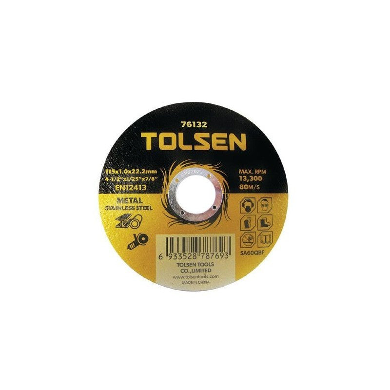 Disco da taglio per metallo Tolsen 115 x 1,0 x 22 mm