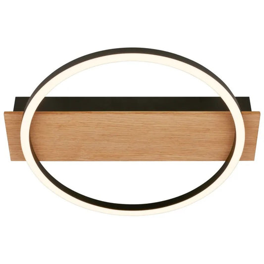 Kada LED ceiling light 34x30 cm 15w 1400lm black wood
