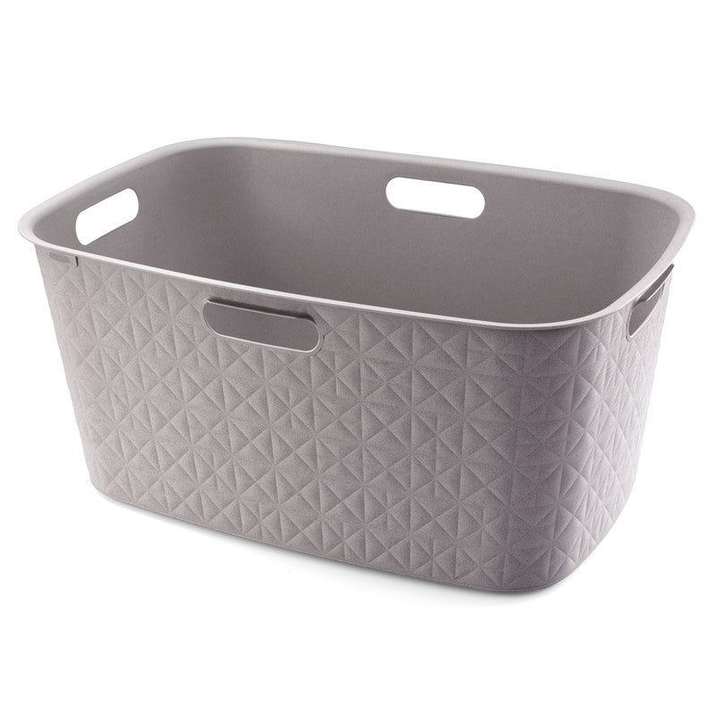 Dove gray laundry basket 45l cm 57x37x27 h