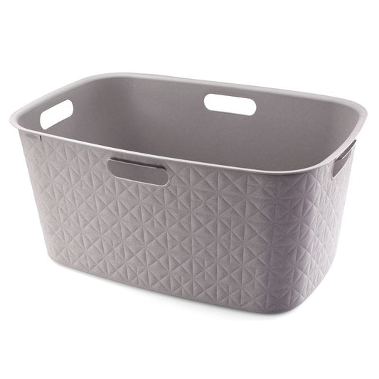 Dove gray laundry basket 45l cm 57x37x27 h