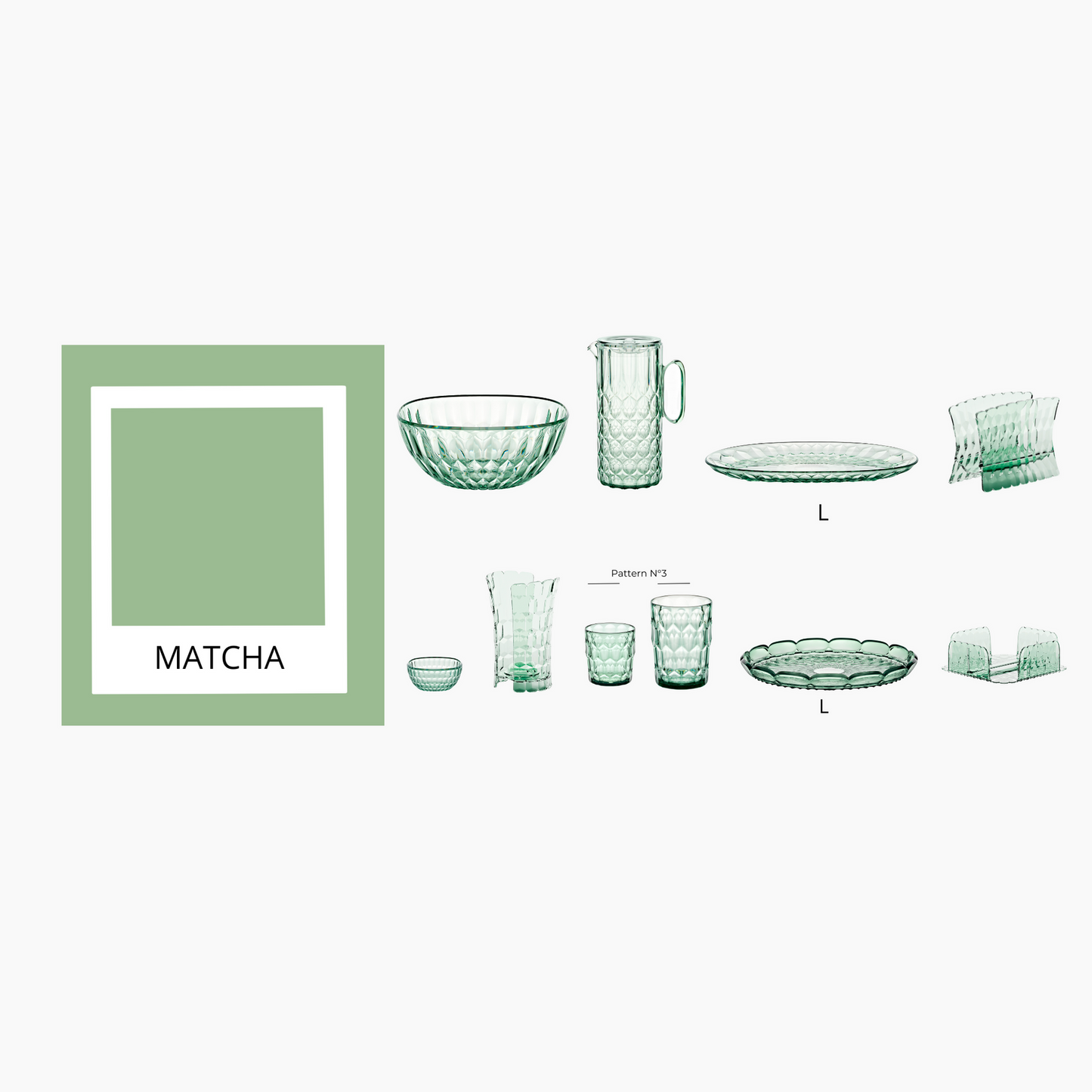 Vanity carafe with matcha green lid 1750 cc