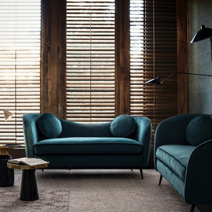 Divano effetto velluto 2 posti Candis Deep