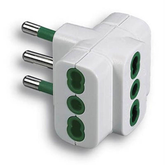 Triple adapter 16a bipasso fme white 2P+t