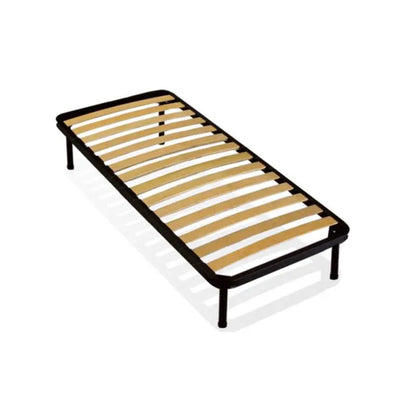 Rete Capri 80x190 singola in legno h 35 cm con profilo rettangolare 50x30 colore nero