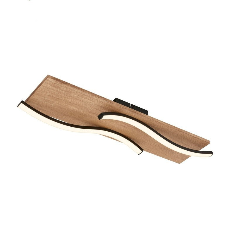 Briloner Vinka LED Deckenleuchte 55 cm 11w 960lm schwarzes Holz