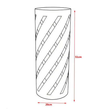 Portaombrello Maya in metallo color champagne lucido cm 20×20×51
