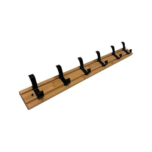 Wandgarderobe mit 6 Holz-/Metallhaken