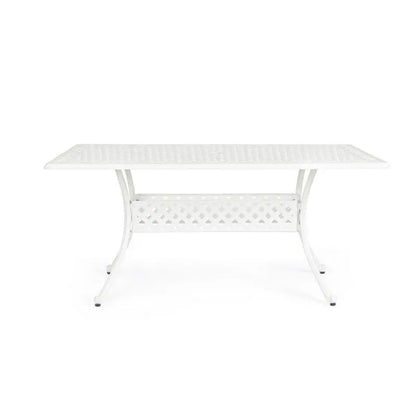 Rectangular outdoor table Ivrea white 90x160 cm