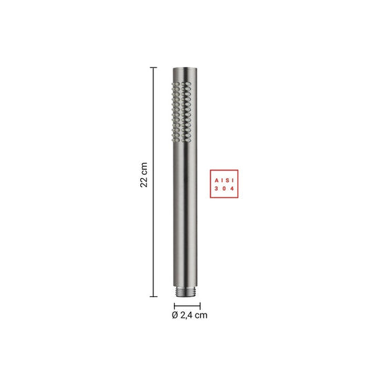 Set doccia tondo Ø25 cm High Pro Plus gun metal