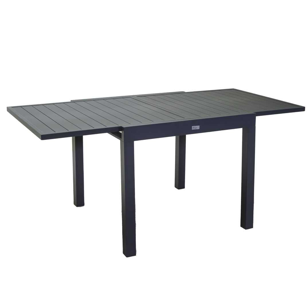 Tavolo sullivan in alluminio antracite allungabile h73 cm
