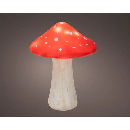 Fungo decorativo in poliresina con LED 21 × 21 × H27,5 cm