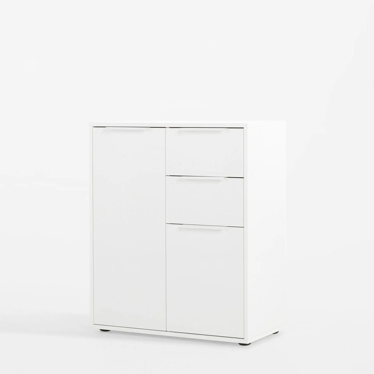 Mueble 2 puertas + 2 cajones blanco brillo 72x35x87h cm
