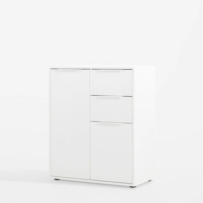 Mueble 2 puertas + 2 cajones blanco brillo 72x35x87h cm
