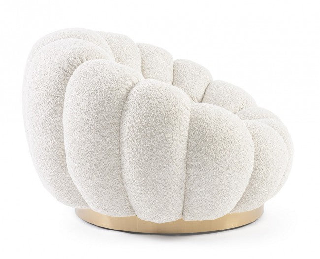 Poltrona girevole floreale 86x62x72 cm